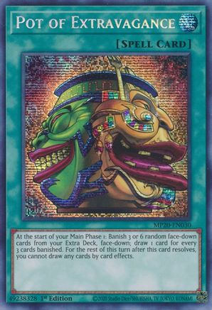 Pot of Extravagance [MP20-EN030] Prismatic Secret Rare - Trinity Hobby