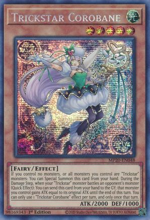 Trickstar Corobane [MP20-EN048] Prismatic Secret Rare - Trinity Hobby