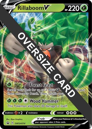 Rillaboom V (SWSH014) (Jumbo Card) [Sword & Shield: Black Star Promos] - Trinity Hobby