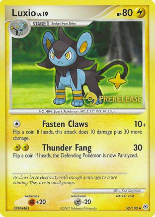 Luxio (52/130) (Prerelease Promo) [Nintendo: Black Star Promos] - Trinity Hobby