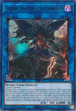 Cherubini, Ebon Angel of the Burning Abyss [MP20-EN096] Ultra Rare - Trinity Hobby