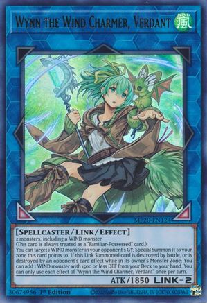 Wynn the Wind Charmer, Verdant [MP20-EN124] Ultra Rare - Trinity Hobby