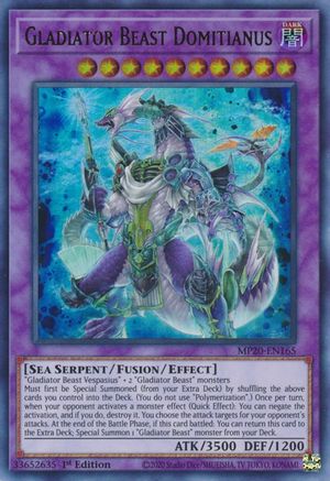Gladiator Beast Domitianus [MP20-EN165] Ultra Rare - Trinity Hobby