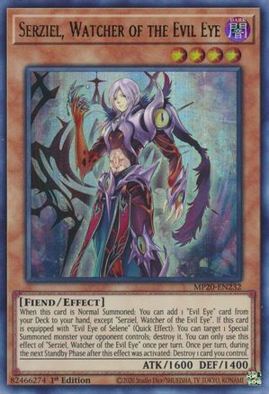 Serziel, Watcher of the Evil Eye [MP20-EN232] Ultra Rare - Trinity Hobby