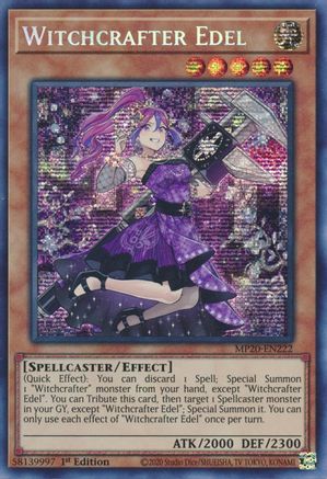 Witchcrafter Edel [MP20-EN222] Prismatic Secret Rare - Trinity Hobby