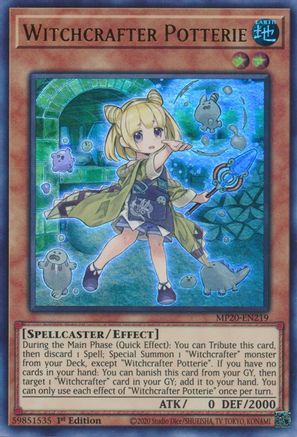 Witchcrafter Potterie [MP20-EN219] Ultra Rare - Trinity Hobby