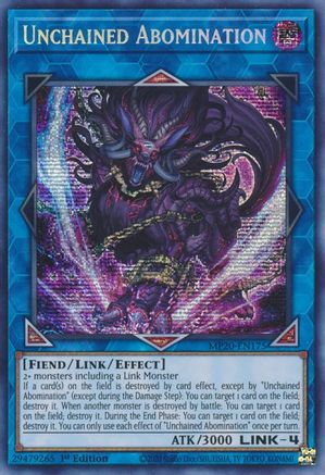 Unchained Abomination [MP20-EN175] Prismatic Secret Rare - Trinity Hobby