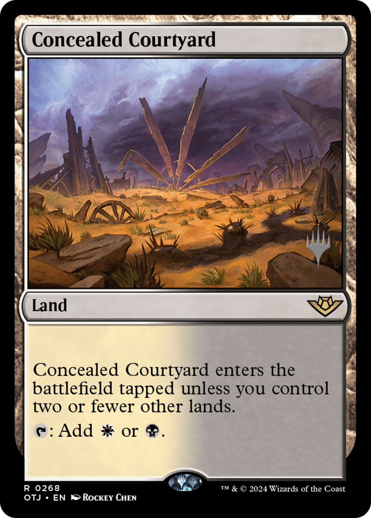 Concealed Courtyard (Promo Pack) [Outlaws of Thunder Junction Promos] - Trinity Hobby