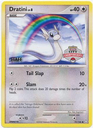 Dratini (91/146) (City Championship Promo Staff) [Diamond & Pearl: Legends Awakened] - Trinity Hobby