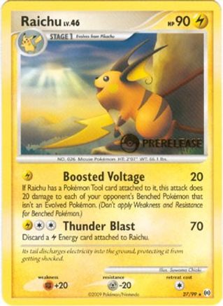 Raichu (27/99) (Prerelease Promo) [Nintendo: Black Star Promos] - Trinity Hobby