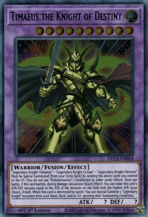 Timaeus the Knight of Destiny [DLCS-EN054] Ultra Rare - Trinity Hobby