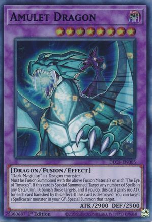 Amulet Dragon (Blue) [DLCS-EN005] Ultra Rare - Trinity Hobby