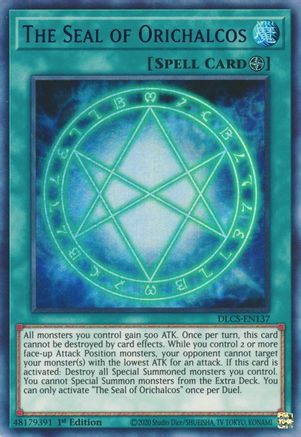 The Seal of Orichalcos (Blue) [DLCS-EN137] Ultra Rare - Trinity Hobby