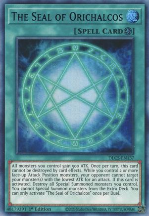 The Seal of Orichalcos (Purple) [DLCS-EN137] Ultra Rare - Trinity Hobby
