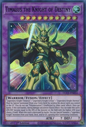 Timaeus the Knight of Destiny (Green) [DLCS-EN054] Ultra Rare - Trinity Hobby