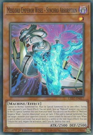 Meklord Emperor Wisel - Synchro Absorption [LED7-EN017] Super Rare - Trinity Hobby