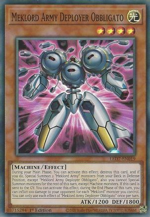 Meklord Army Deployer Obbligato [LED7-EN019] Super Rare - Trinity Hobby