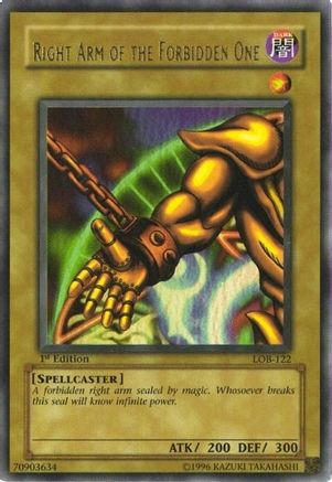 Right Arm of the Forbidden One [LOB-122] Ultra Rare - Trinity Hobby