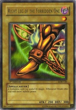 Right Leg of the Forbidden One [LOB-120] Ultra Rare - Trinity Hobby