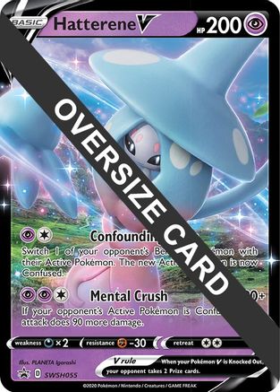 Hatterene V (SWSH055) (Jumbo Card) [Sword & Shield: Black Star Promos] - Trinity Hobby