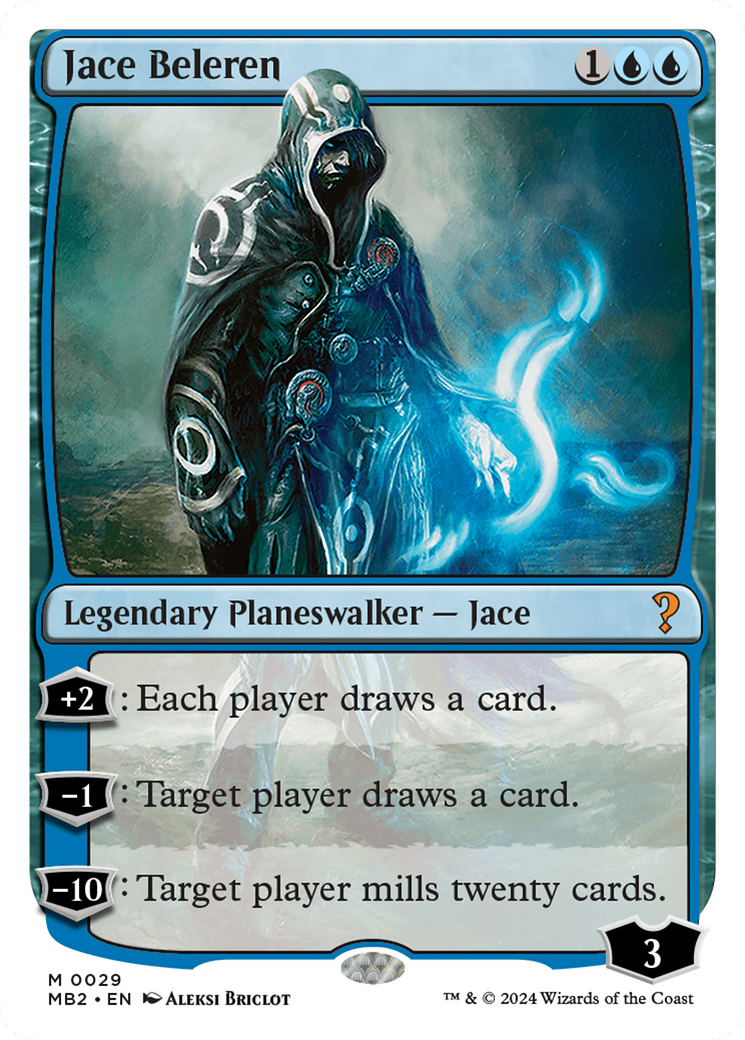Jace Beleren (White Border) [Mystery Booster 2] - Trinity Hobby