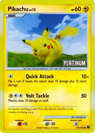 Pikachu (70/100) [Burger King Promos: 2009 Collection] - Trinity Hobby