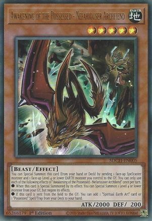 Awakening of the Possessed - Nefariouser Archfiend [SDCH-EN005] Ultra Rare - Trinity Hobby