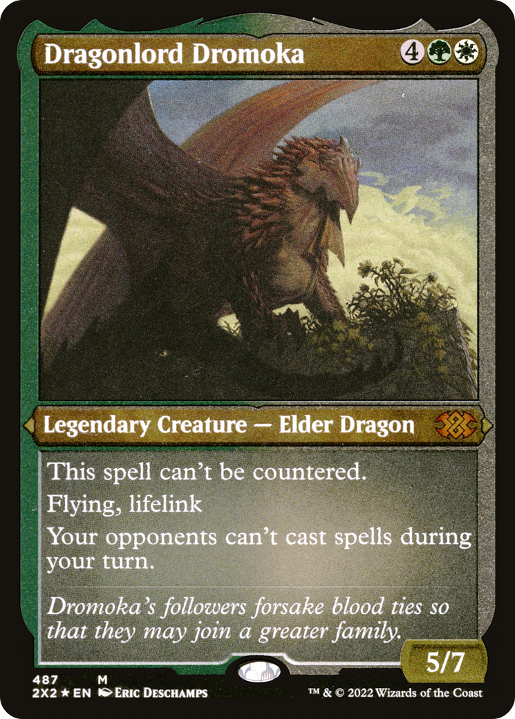 Dragonlord Dromoka (Foil Etched)  [Foil]  (2X2-487) - [Double Masters 2022] - Trinity Hobby