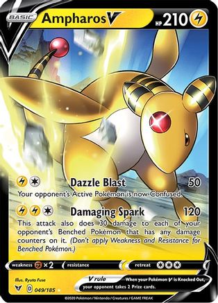 Ampharos V (049/185) [Sword & Shield: Vivid Voltage] - Trinity Hobby