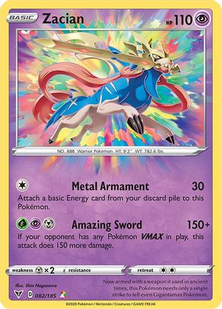 Zacian (082/185) [Sword & Shield: Vivid Voltage] - Trinity Hobby