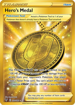 Hero's Medal (201/185) [Sword & Shield: Vivid Voltage] - Trinity Hobby