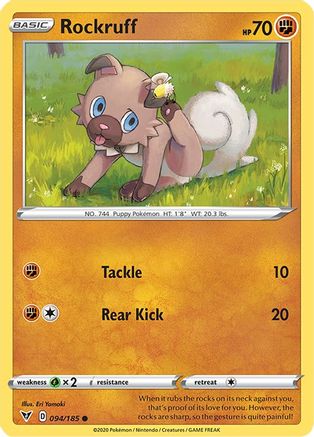 Rockruff (094/185) [Sword & Shield: Vivid Voltage] - Trinity Hobby
