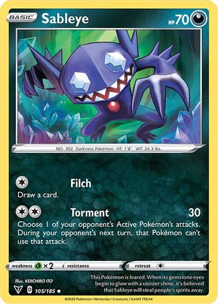Sableye (105/185) [Sword & Shield: Vivid Voltage] - Trinity Hobby
