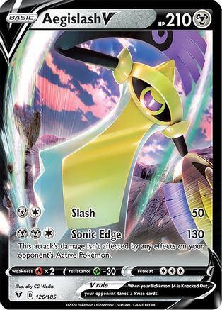 Aegislash V (126/185) [Sword & Shield: Vivid Voltage] - Trinity Hobby