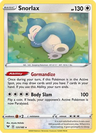 Snorlax (131/185) [Sword & Shield: Vivid Voltage] - Trinity Hobby
