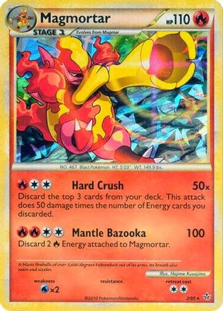 Magmortar (2/95) (Cracked Ice Holo) [HeartGold &amp; SoulSilver : Unleashed] 