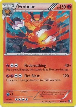 Emboar (26/149) (Cosmos Holo) (Blister Exclusive) [Black & White: Boundaries Crossed] - Trinity Hobby