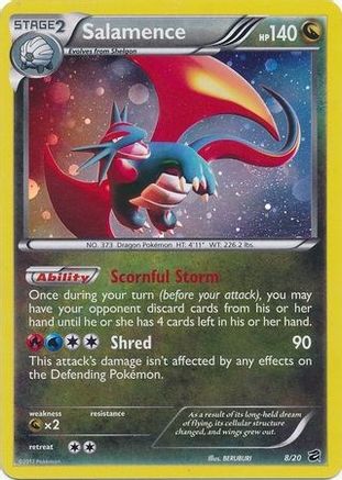 Salamence (8/20) (Cosmos Holo) (Blister Exclusive) [Black & White: Dragon Vault] - Trinity Hobby