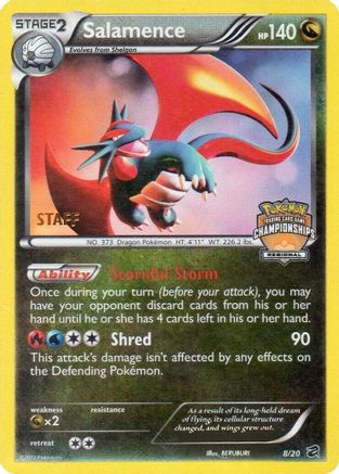 Salamence (8/20) (Regional Championship Promo Staff) [Black & White: Dragon Vault] - Trinity Hobby