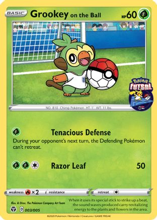 Grookey on the Ball (Pokemon Futsal) - (003/005) [Miscellaneous Cards & Products]
