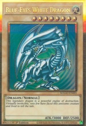 Blue-Eyes White Dragon [MAGO-EN001] Gold Rare - Trinity Hobby