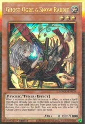 Ghost Ogre & Snow Rabbit (Alternate Art) [MAGO-EN009] Gold Rare - Trinity Hobby