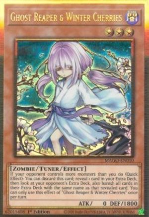Ghost Reaper & Winter Cherries (Alternate Art) [MAGO-EN010] Gold Rare - Trinity Hobby