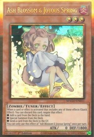 Ash Blossom & Joyous Spring (Alternate Art) [MAGO-EN011] Gold Rare - Trinity Hobby