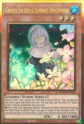 Ghost Sister & Spooky Dogwood (Alternate Art) [MAGO-EN013] Gold Rare - Trinity Hobby