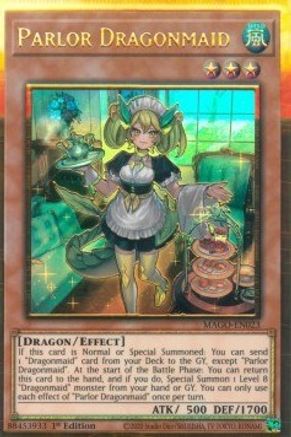 Parlor Dragonmaid [MAGO-EN023] Gold Rare - Trinity Hobby