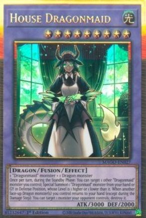 House Dragonmaid [MAGO-EN027] Gold Rare - Trinity Hobby