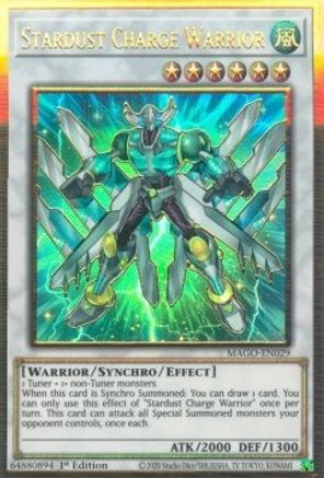 Stardust Charge Warrior [MAGO-EN029] Gold Rare - Trinity Hobby