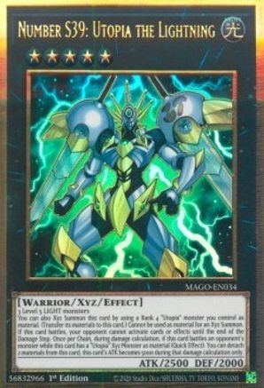 Number S39: Utopia the Lightning [MAGO-EN034] Gold Rare - Trinity Hobby