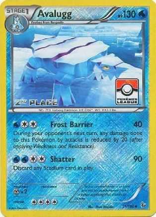 Avalugg (31/106) (League Promo 2nd Place) [XY: Flashfire] - Trinity Hobby